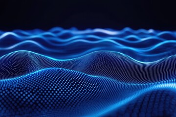 Abstract blue digital wave background. (2)