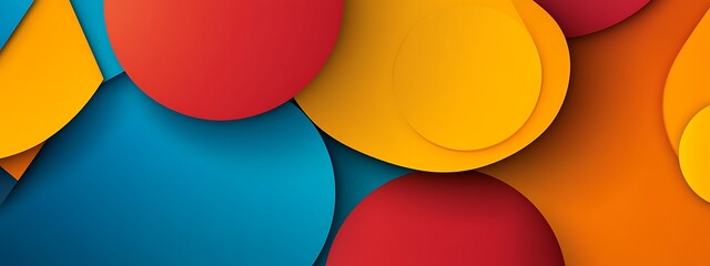 Aufkleber - Colorful abstract background with overlapping circles.