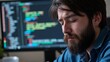 © SIYI - Frustrated developer at computer, facing challenges in coding and debugging, embodies the perseverance and resilience required in the tech industry.