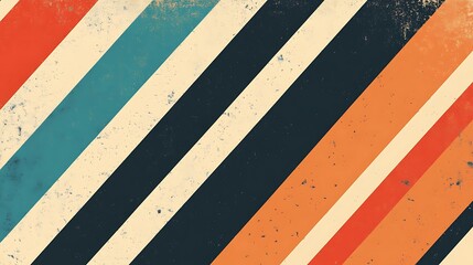 Aufkleber - Retro diagonal stripes background.