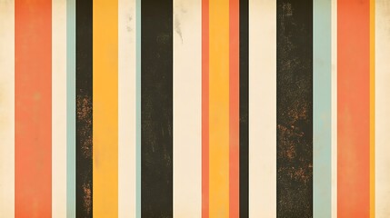 Poster - Retro colorful striped grunge background.