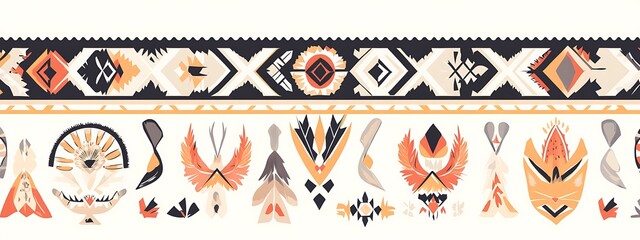 Poster - Seamless ethnic pattern. (2)