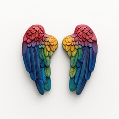 Poster - Vibrant artistic wings display art studio sculpture contemporary environment close-up creative expression
