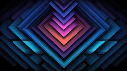 Poster - Dynamic geometric patterns in vibrant colors abstract graphic art digital design environment creative viewpoint