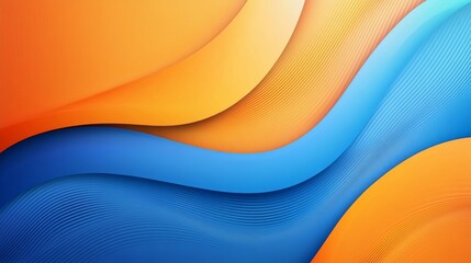 Poster - Abstract, dynamic, gradient, orange, futuristic, curves, motion, energy, digital, art, lines, bold, modern, flow, pattern, light, style, creative, visual, concept, shape, vibrant, neon, artistic, tech