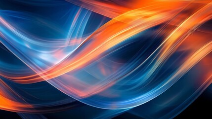 Poster - Abstract, dynamic, gradient, orange, futuristic, curves, motion, energy, digital, art, lines, bold, modern, flow, pattern, light, style, creative, visual, concept, shape, vibrant, neon, artistic, tech