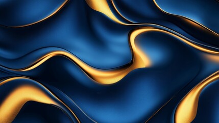 Poster - Abstract blue background design with luxury gold accents in vector illustration for elegant, modern digital projects and creative visuals