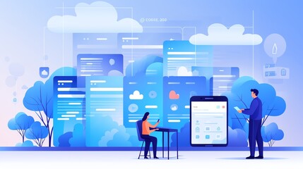 Cloud computing, data storage, mobile app development.