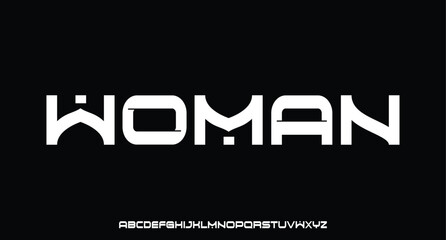 Poster - Abstract technology science alphabet font. digital space typography vector illustration design