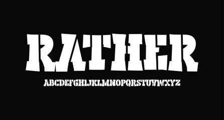 Poster - Geometric font Bold letters and numbers Modern sport design Super hero abc Vector stencil alphabet
