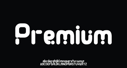 Poster - Abstract minimal modern alphabet fonts for logo.
