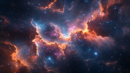 Wall Mural - an astronaut wandering on a shimmering stardust bridge surrounded by a sea of stars, colorful nebula