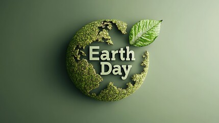 Wall Mural - Celebrate Earth Day with a Flourishing Globe of Sustainability and Environmental Awareness