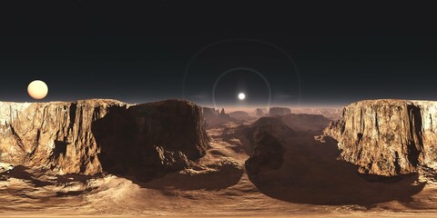 Wall Mural - mars, hdri, environment map , round panorama, spherical panorama, equidistant projection, 360 high r