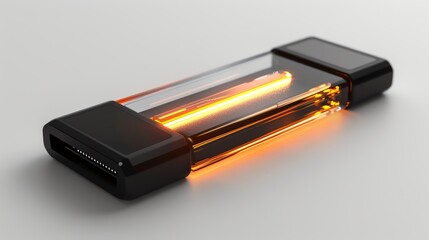 Poster - Futuristic glowing device.