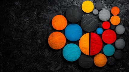 Poster - Vibrant Pie Chart Illustrating Market Segmentation Concepts