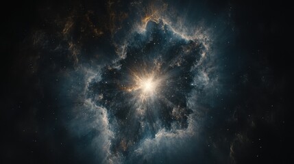 Wall Mural - celestial explosion within a gaseous nebula