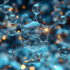 Poster - Highly Detailed Visualization of Hydrogen Molecule in 3D Environment
