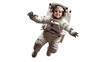 © yeewa - Astronaut Floating in Space: A young astronaut, filled with wonder, floats weightlessly in the vast expanse of space. Their joyful expression reflects the awe and excitement of exploring the cosmos.
