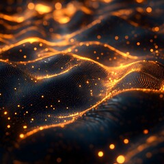 Poster - Abstract Data Visualization Representing Connectivity in 3D Space