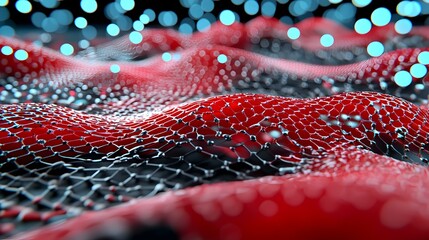 Poster - Intricate 3D Graph Visualizing Complex Data Patterns and Textures