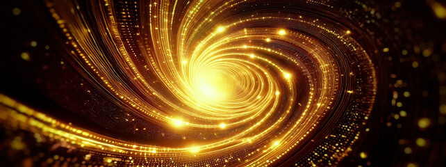 Aufkleber - Abstract golden background. Fractal art. 3d rendering, 3d illustration.