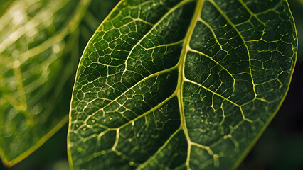 green leaf macro