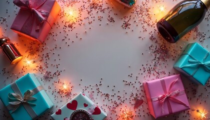 Wall Mural - Here are some different styles of flat lay photography that can be used.