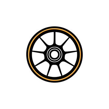 simple design motorbike rim icon