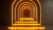 © IMAGINIAC - Illuminated Archway Passageway With Golden Steps