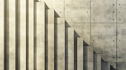 Aufkleber - Abstract concrete steps, ascending upward.