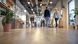 © Ashi - Modern Business Office Scene with Blurred People in Casual Wear and Blurred Bokeh Background, Ideal for Corporate, Professional, and Collaborative Workspaces.