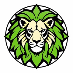 Wall Mural - lion logo shape design 