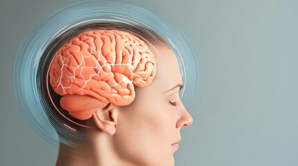 Poster - Epilepsy disease concept. Conceptual image representing mental clarity and cognitive processes in a serene environment.