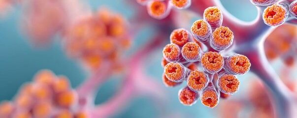 Aufkleber - Chronic Obstructive Pulmonary disease idea. Close-up view of vibrant coral structures showcasing unique colors and textures.