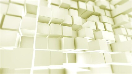 Poster - Abstract Container shape, 4k Background Random Motion, 3d Animation.