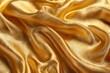 © juliars - Luxurious golden fabric texture background, flowing and draped with a subtle geometric pattern, perfect for elegant designs