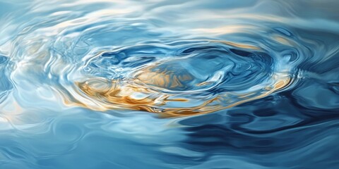 Leinwandbilder - Abstract water creates soothing ripples, forming a tranquil visual experience. This soothing water portrayal highlights the beauty and serenity of abstract water ripples.