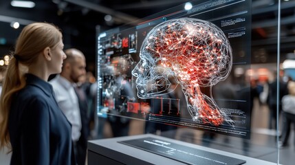Poster - neural networks science exhibition interactive display modern environment engaging viewpoint mind te