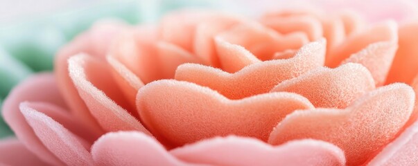Poster - Pastel rose idea. Close-up of a delicate pink flower with soft petals, showcasing beauty and nature.