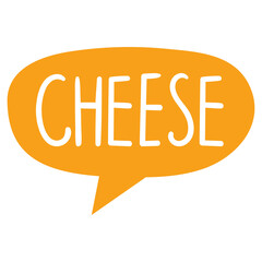 Wall Mural - cheese speech bubble design element transparent png