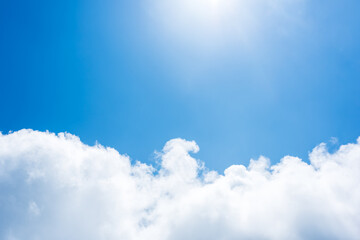 Wall Mural - beautiful blue sky with white clouds. nature background