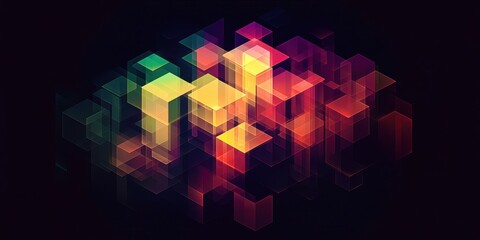 Aufkleber - Colorful image of squares and rectangles