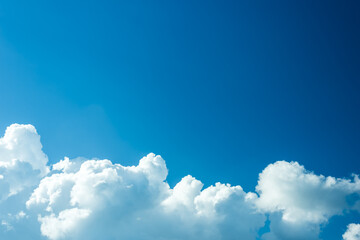 Wall Mural - beautiful blue sky with white clouds. nature background