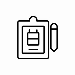 Poster - notepad pen icon vector sign