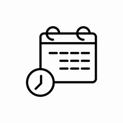 Poster - calendar time clock watch hour icon vector sign