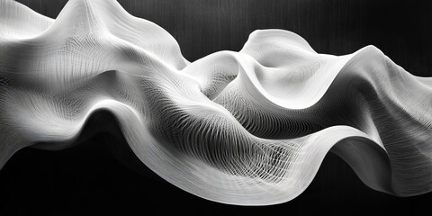 Minimalist line patterns forming dynamic abstract flow and structure. Generative AI