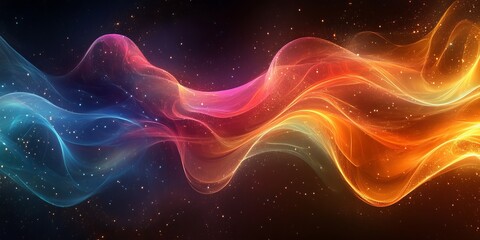 Wall Mural - Bursts of colorful energy expanding across an abstract space. Generative AI