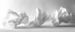 © Mandeep - three crumpled white tissues on a white background