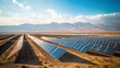 © Pichapob - Vast Solar Farms Spanning Across Scenic Desert Landscape